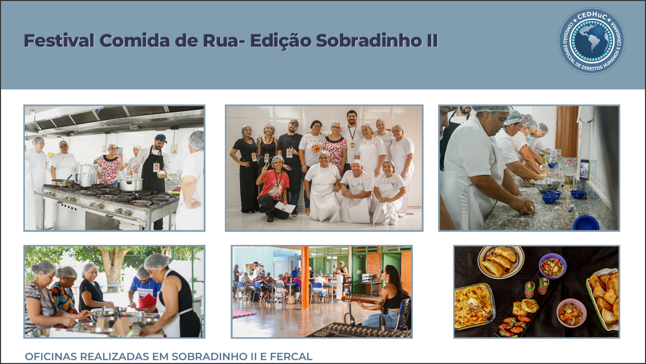 Imagem de página do portfólio com fotos de eventos